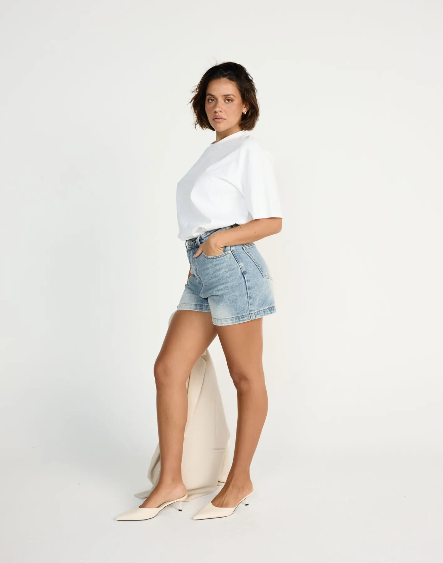 Palmer Denim Shorts (Mid Faded)*CHARCOAL CLOTHING Fashion