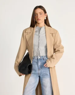Pax Trench Coat (Mushroom)*CHARCOAL CLOTHING Best