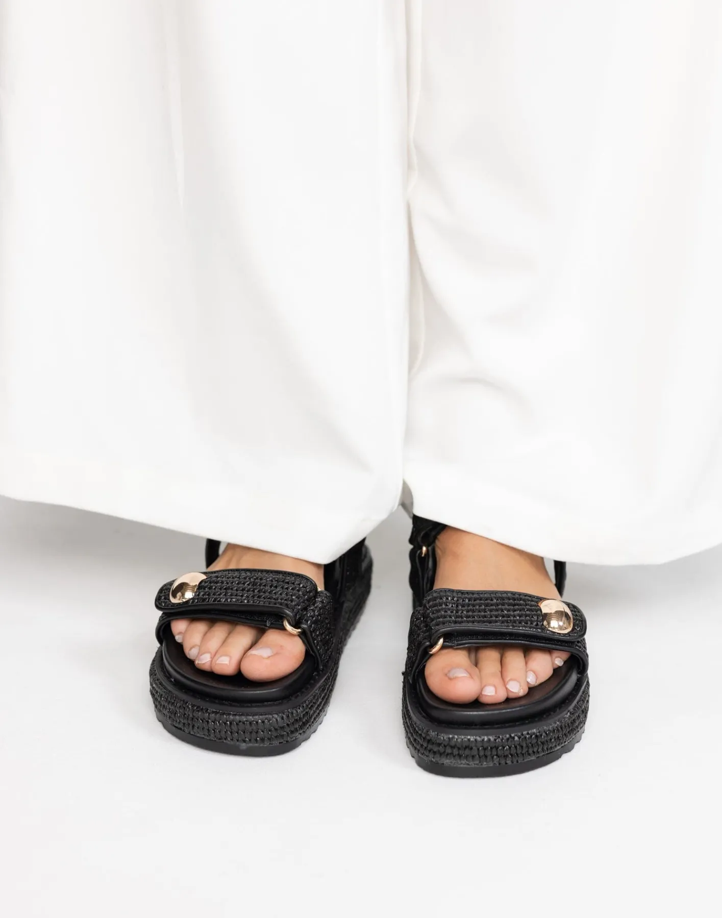 Porter Sandals (Black Raffia) - By Billini*CHARCOAL CLOTHING Hot