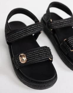 Porter Sandals (Black Raffia) - By Billini*CHARCOAL CLOTHING Online