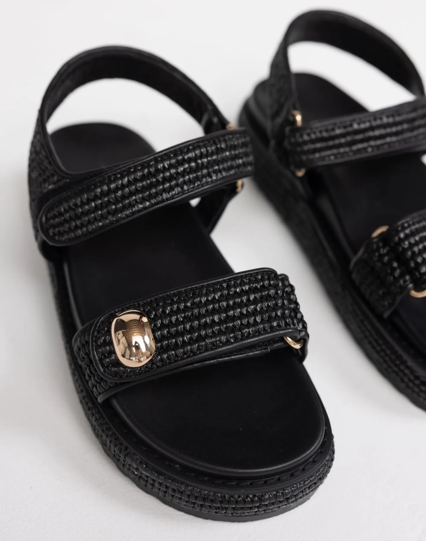 Porter Sandals (Black Raffia) - By Billini*CHARCOAL CLOTHING Online