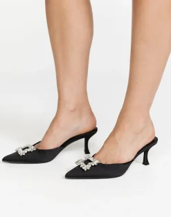 Promise Heels (Black Satin) - By*Billini Hot