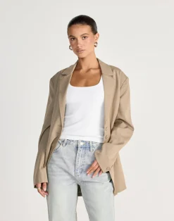 Quilla Blazer (Textured Sage)*CHARCOAL CLOTHING Clearance