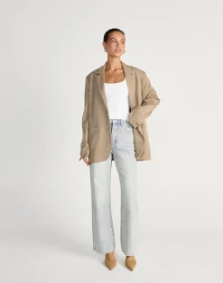 Quilla Blazer (Textured Sage)*CHARCOAL CLOTHING Clearance