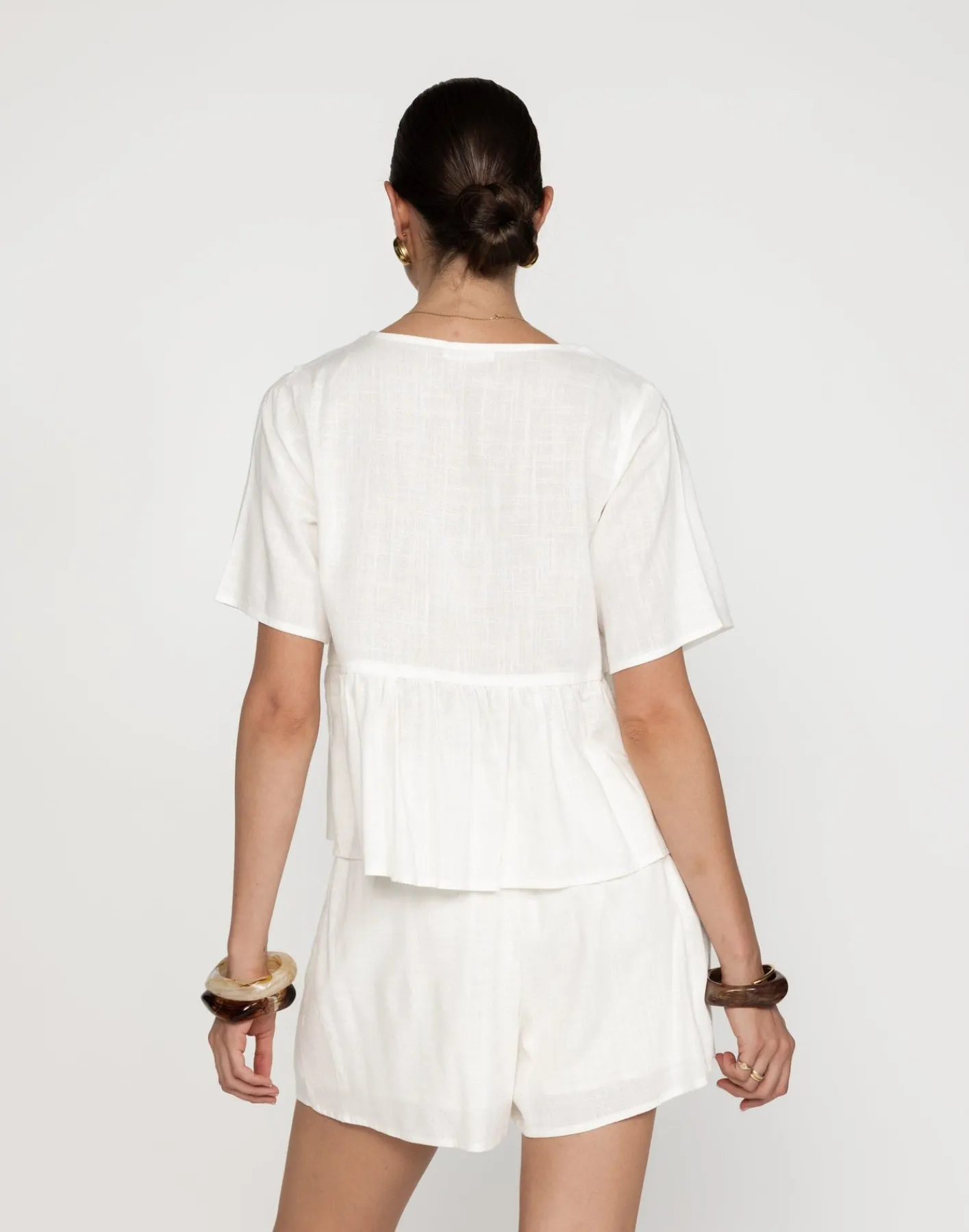 Rachel Shorts (White)*CHARCOAL Sale