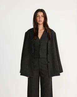 Reagan Blazer (Black Marle)*CHARCOAL CLOTHING New