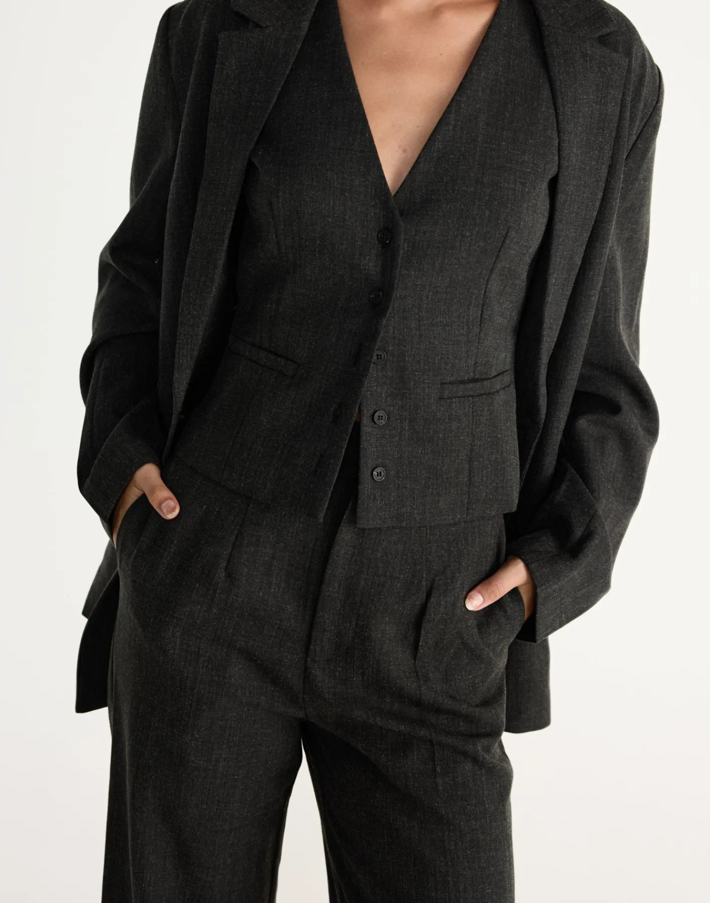 Reagan Vest (Black Marle)*CHARCOAL CLOTHING New