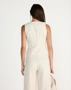 Reagan Vest (Cream Marle)*CHARCOAL CLOTHING Sale