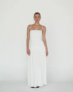 Reese Maxi Dress (White)*CHARCOAL Hot