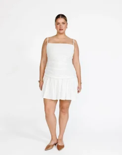Reese Mini Dress (White)*CHARCOAL Sale