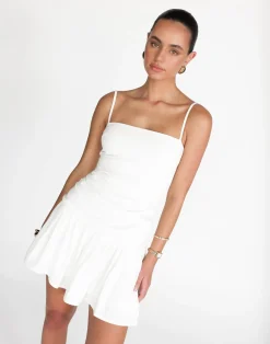 Reese Mini Dress (White)*CHARCOAL Sale