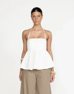 Regan Top (White)*CHARCOAL Clearance