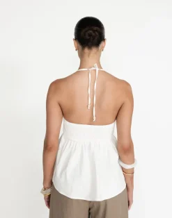 Regan Top (White)*CHARCOAL Clearance