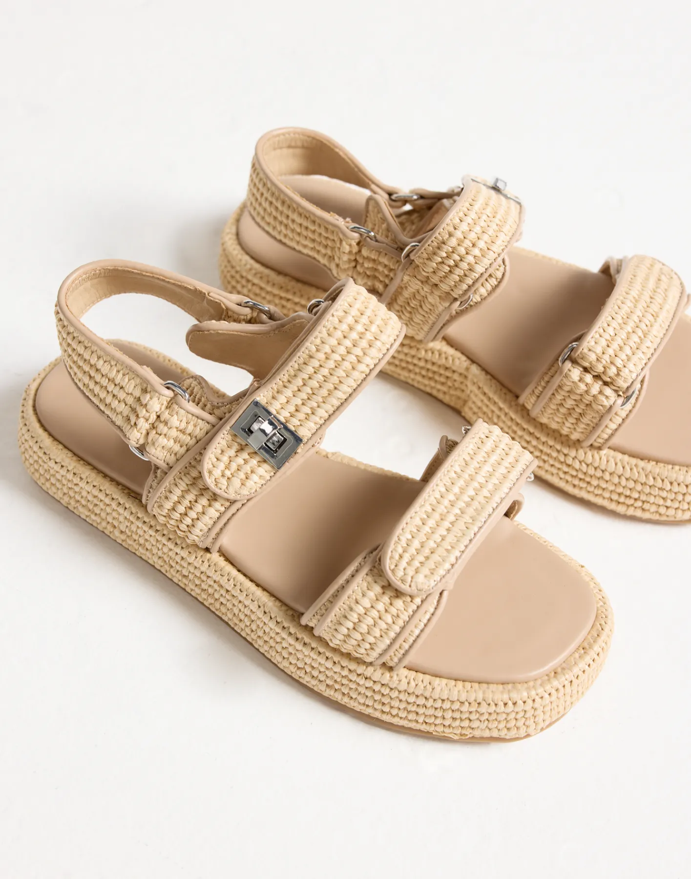 Revive Sandals (Natural Raffia) - By*Therapy Discount
