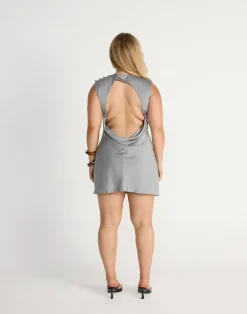 Rikke Mini Dress (Smokey Blue)*CHARCOAL Fashion