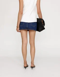 Riri Denim Mini Skirt (Dark Denim)*CHARCOAL Best