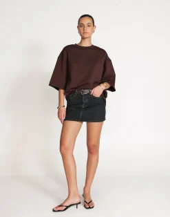 Riri Denim Mini Skirt (Indigo)*CHARCOAL Hot