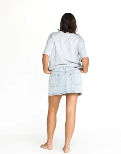 Riri Denim Mini Skirt (Light Vintage)*CHARCOAL Outlet