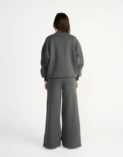 River Wide Leg Tracksuit Pants (Slate)*CHARCOAL CLOTHING Fashion