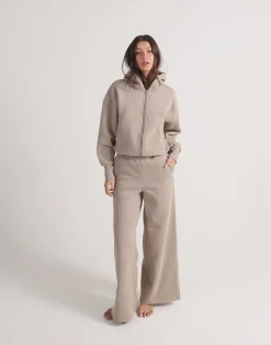River Wide Leg Tracksuit Pants (Stone)*CHARCOAL CLOTHING Clearance