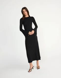 Robin Long Sleeve Maxi Dress (Black)*CHARCOAL CLOTHING Sale