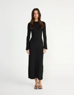 Robin Long Sleeve Maxi Dress (Black)*CHARCOAL CLOTHING Sale