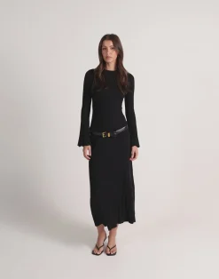 Robin Long Sleeve Maxi Dress (Black)*CHARCOAL CLOTHING Sale