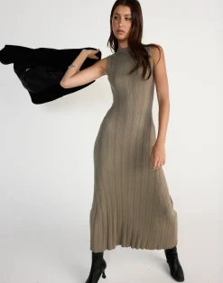 Robin Maxi Dress (Dusty Olive)*CHARCOAL CLOTHING Sale