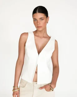 Roisin Top (White)*CHARCOAL Discount