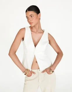 Roisin Top (White)*CHARCOAL Discount