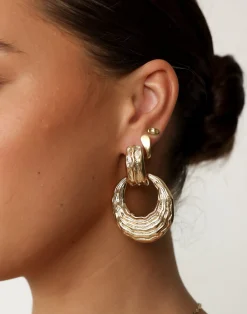 Romano Earrings (Gold)*CHARCOAL Clearance