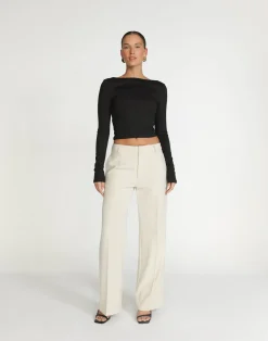 Romina Long Sleeve Top (Black)*CHARCOAL Best