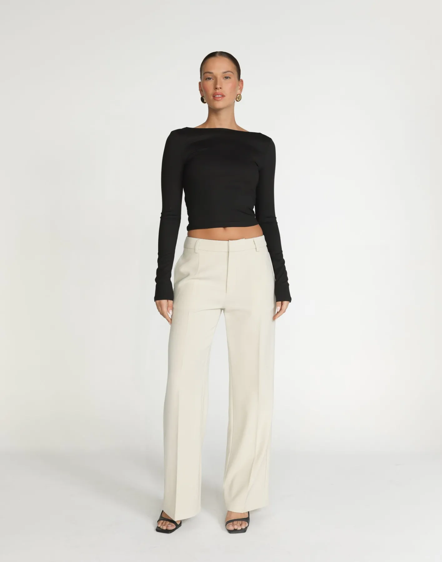 Romina Long Sleeve Top (Black)*CHARCOAL Best