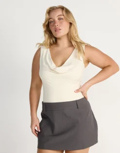 Rosalinda Mini Skirt (Textured Slate)*CHARCOAL CLOTHING Discount