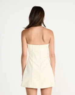 Roxanne Mini Dress (Cream)*CHARCOAL CLOTHING Outlet