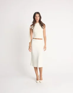 Samara Midi Skirt (Cream)*CHARCOAL CLOTHING New