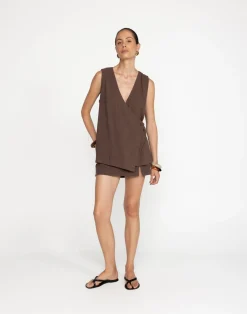 Sandra Mini Skirt (Cocoa)*CHARCOAL Discount