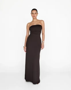 Sarie Maxi Dress (Chocolate)*CHARCOAL Clearance