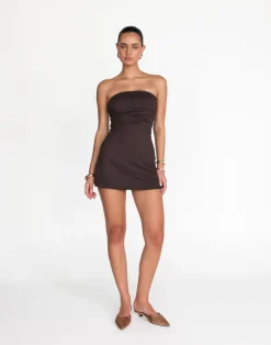 Sarie Mini Dress (Chocolate)*CHARCOAL Best