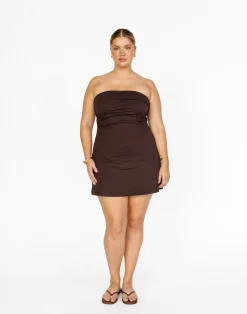 Sarie Mini Dress (Chocolate)*CHARCOAL Best