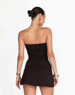 Sarie Mini Dress (Chocolate)*CHARCOAL Best