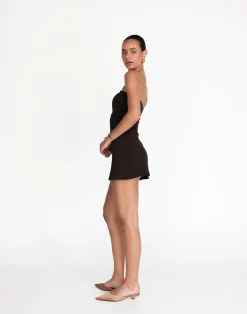 Sarie Mini Dress (Chocolate)*CHARCOAL Hot