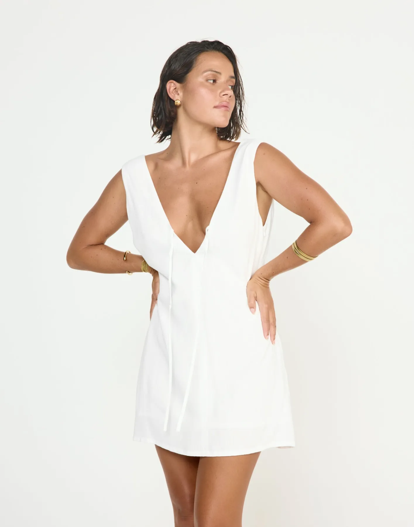 Seascape Mini Dress (White)*CHARCOAL CLOTHING Best
