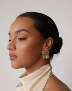 Sikora Earrings (Gold)*CHARCOAL Hot