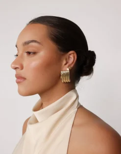 Sikora Earrings (Gold)*CHARCOAL Hot
