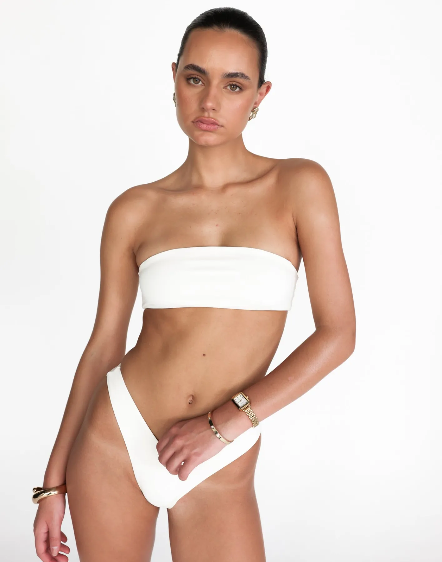 Soraya Bikini Top (Pearl)*CHARCOAL Clearance