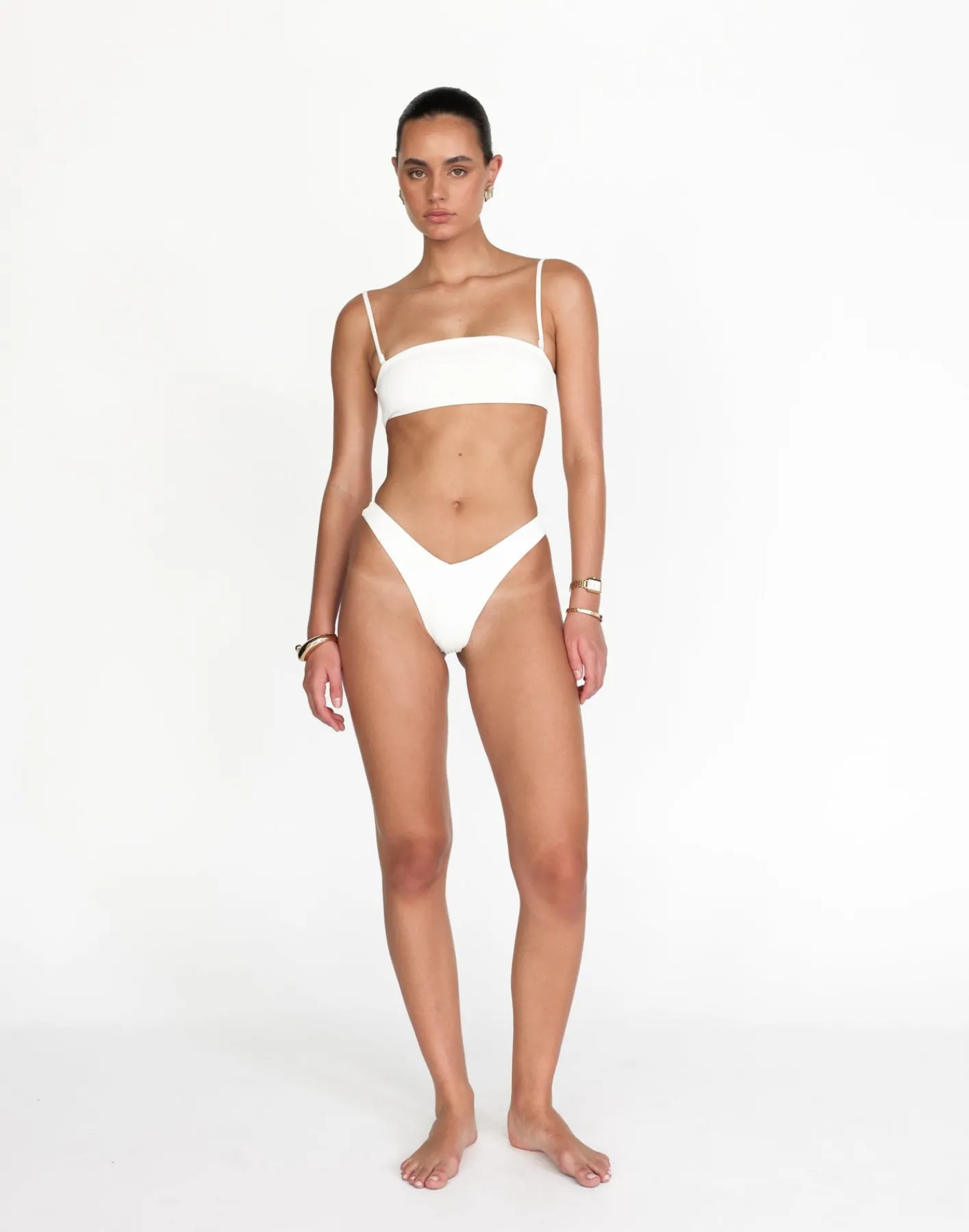 Soraya Bikini Top (Pearl)*CHARCOAL Clearance