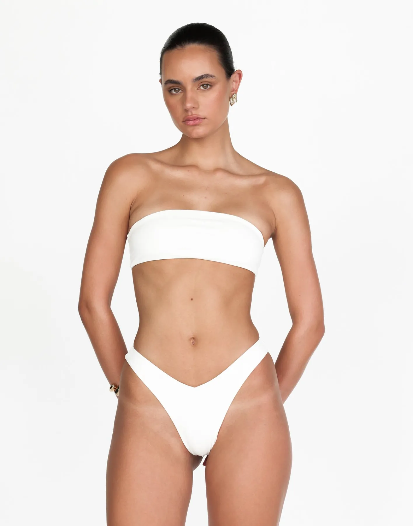 Soraya Bikini Top (Pearl)*CHARCOAL Clearance