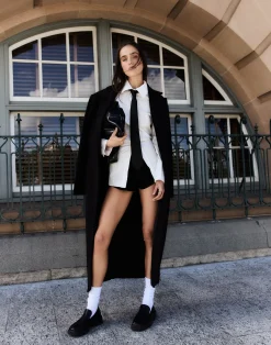 Sorrel Trench Coat (Black)*CHARCOAL CLOTHING Clearance