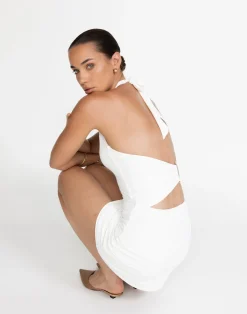 Speakeasy Mini Dress (White)*CHARCOAL Sale